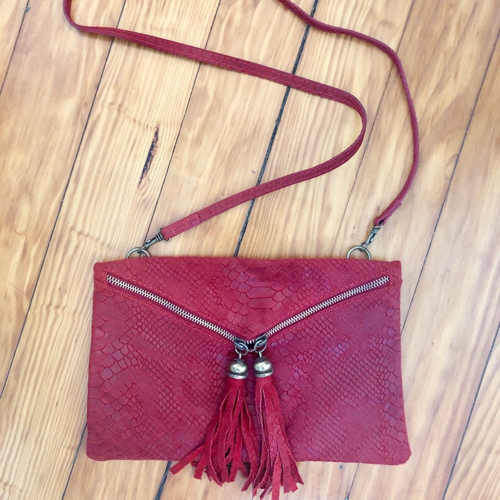 Red Leather Purse/Clutch